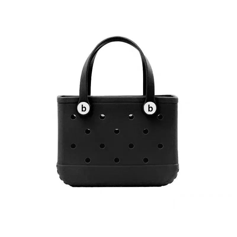 Mini Beach Bag EVA Rubber Waterproof Pool Fashion Outdoor Shoulder Storage Basket Travel Handbag Female Tote Jelly Bogg Bag
