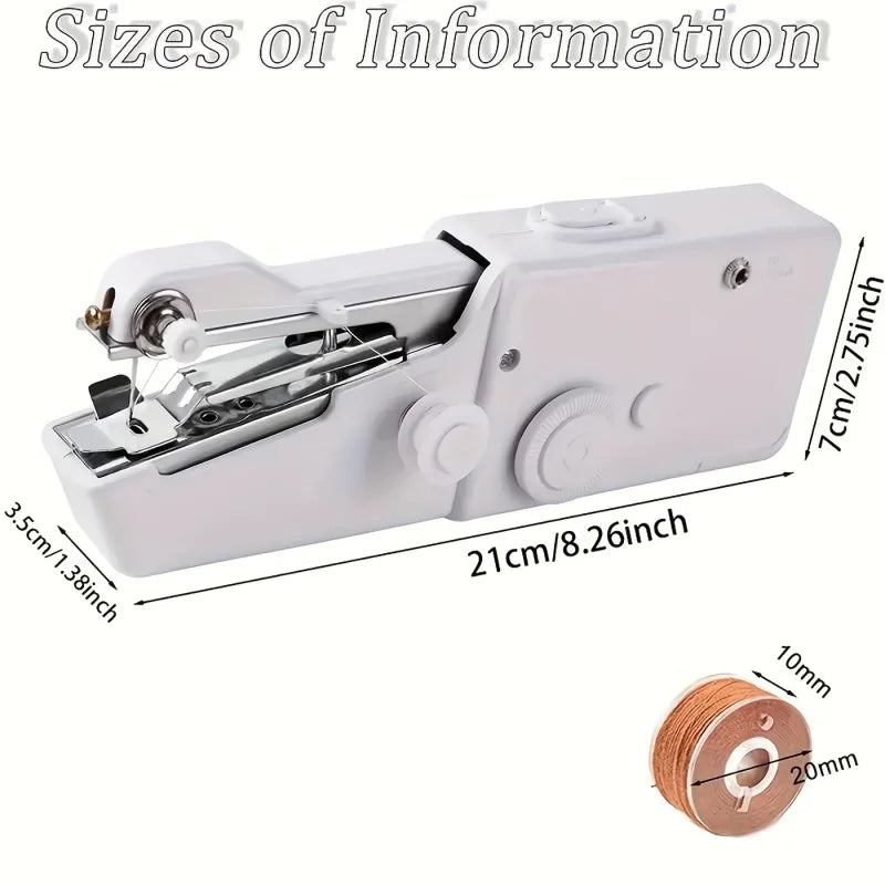 1 small handheld sewing machine - a simple and fast on-site maintenance sewing tool, portable - battery powered