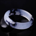 Floating Flowers Quartz Rock Jade Bracelet in Ice Jade