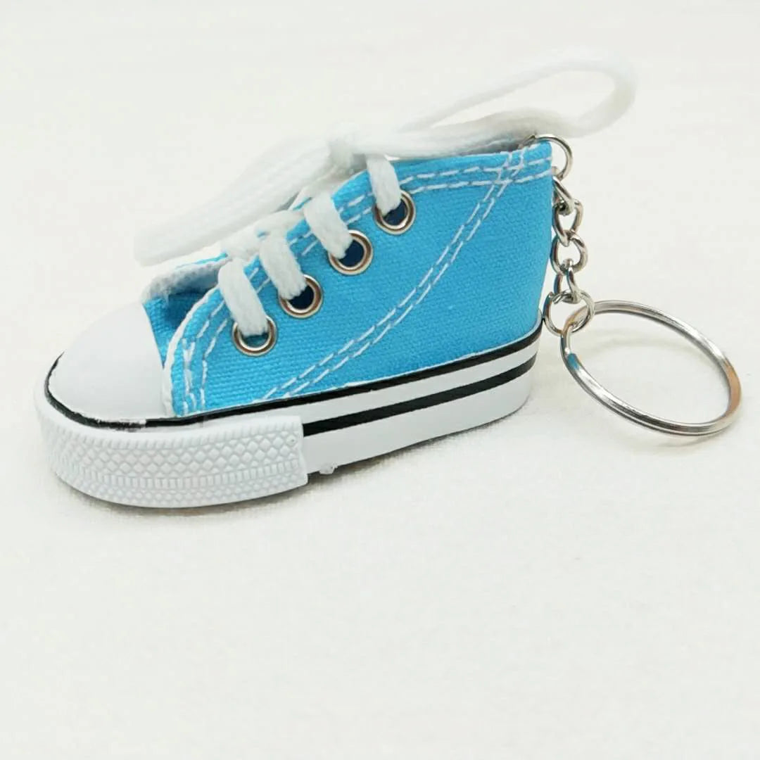 New Creative 3D Canvas Sneaker Tennis Shoe Keychain Cute Mini Sport Shoes Pendant Keyrings Car Simulation Trinket Bag Key Holder