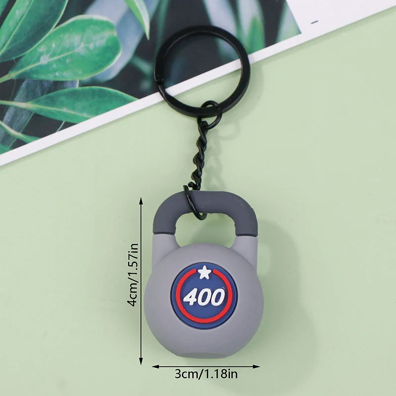 3D Kettlebell Keychain Fitness Enthusiasts PVC Sports keychain Car Keychain Creative Accessories