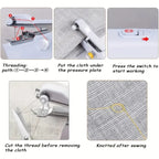 1 small handheld sewing machine - a simple and fast on-site maintenance sewing tool, portable - battery powered