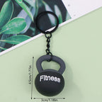 3D Kettlebell Keychain Fitness Enthusiasts PVC Sports keychain Car Keychain Creative Accessories