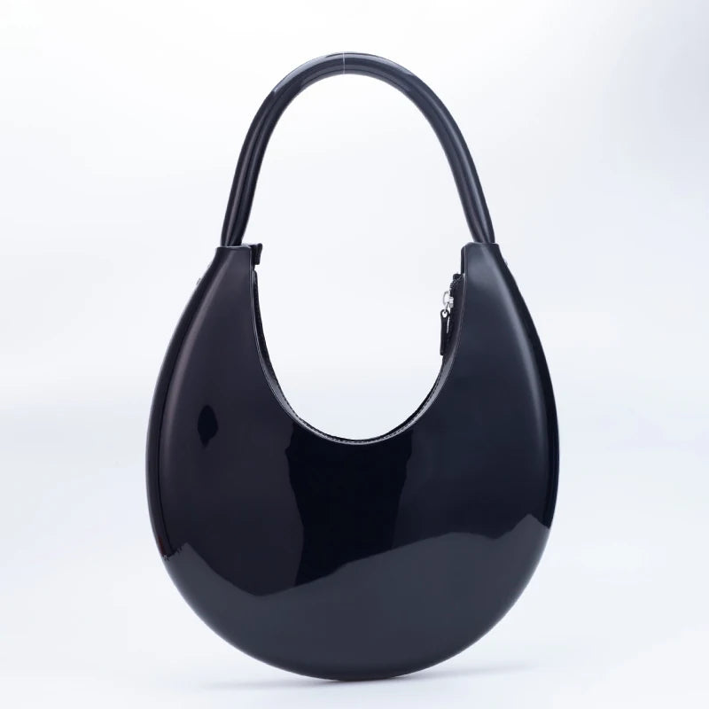 Fashion Silica Gel Jelly Crescent Bags For Women Luxury Designer Handbags Purses 2024 New In Top Handle Small Underarm Shoulder