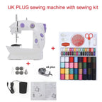 Household Electric Sewing Machine Beginner Dual Speed Portable Flat Bed Light Travel Craftsman DIY Mini Portable Foot Pedal