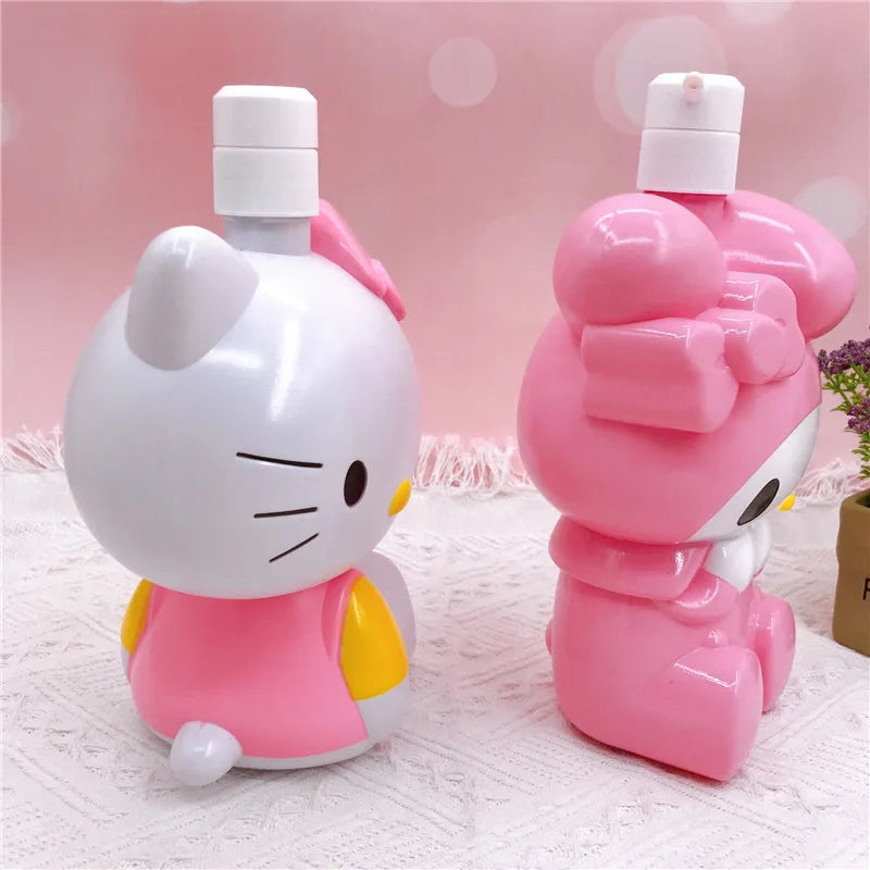 Sanrio Hello Kitty Bottle Liquid Soap Travel Dispenser Bottle Large Capacity Empty Press Type Shampoo Body Wash Lotion Container