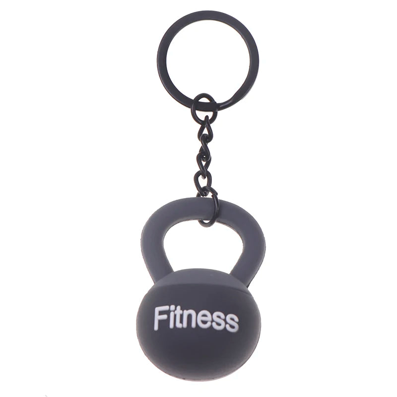 3D Kettlebell Keychain Fitness Enthusiasts PVC Sports keychain Car Keychain Creative Accessories