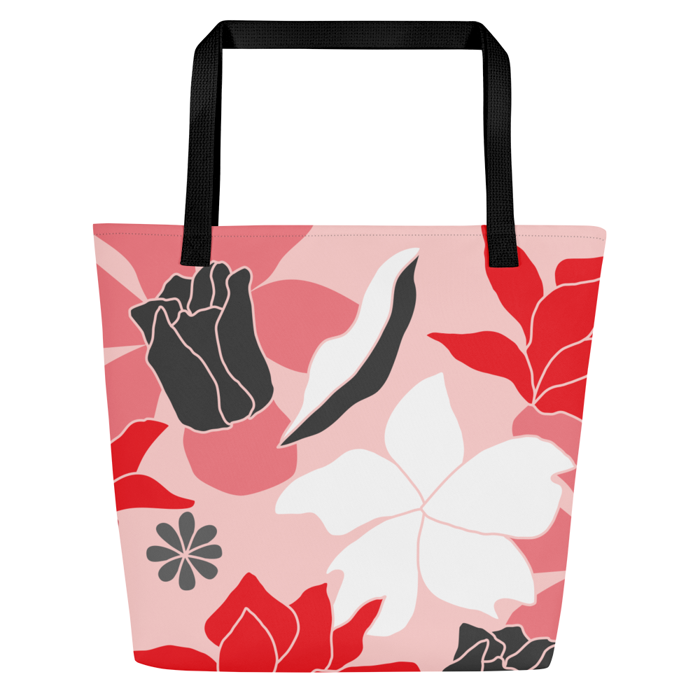 All-Over Print Large Tote Bag w/ Pocket