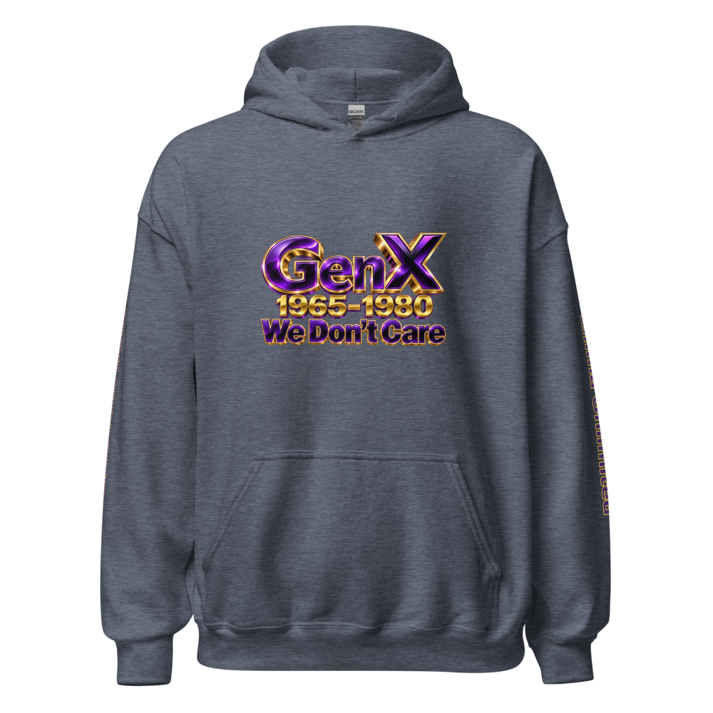 Ellima Unlimited GenX Purple Logo Unisex Heavy Blend Hoodie | Gildan 18500
