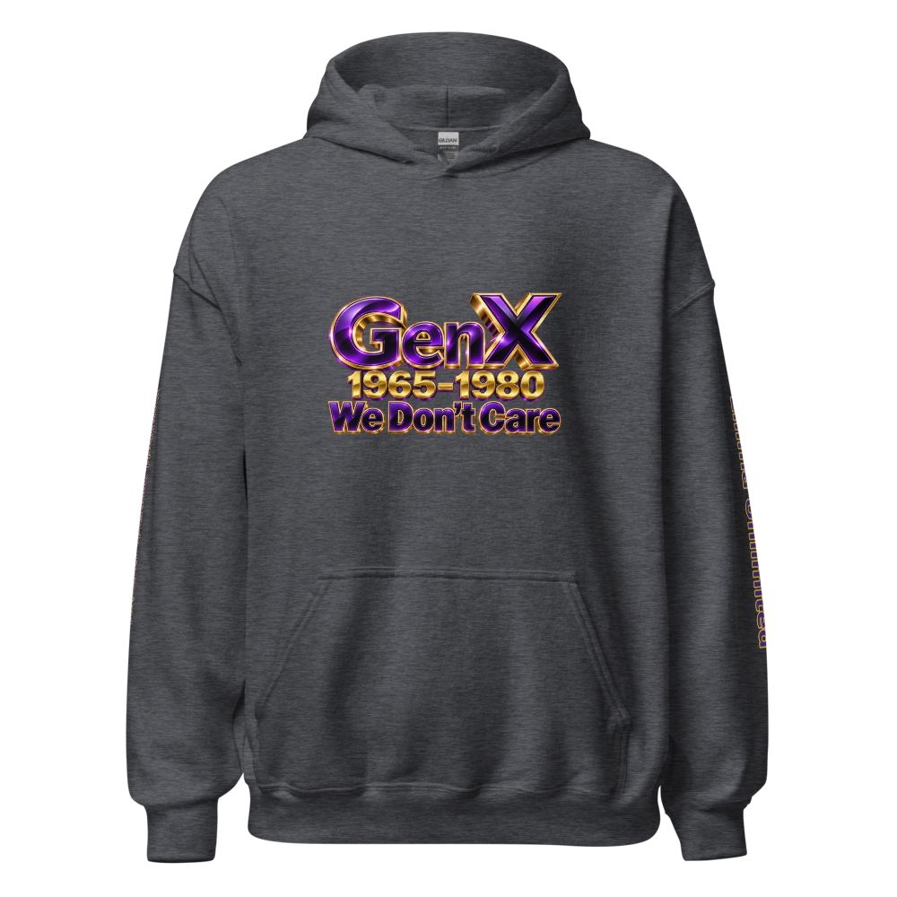 Ellima Unlimited GenX Purple Logo Unisex Heavy Blend Hoodie | Gildan 18500