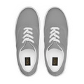 Men's Gray Lace-Up Canvas Shoes
