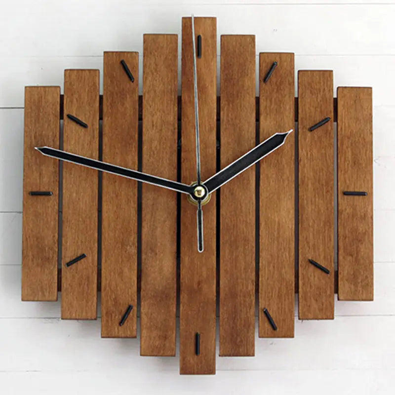 Rustic European Style Wooden Wall Clock