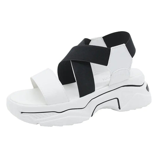 "Women's Gladiator Sandals with Thick Sole for Height"