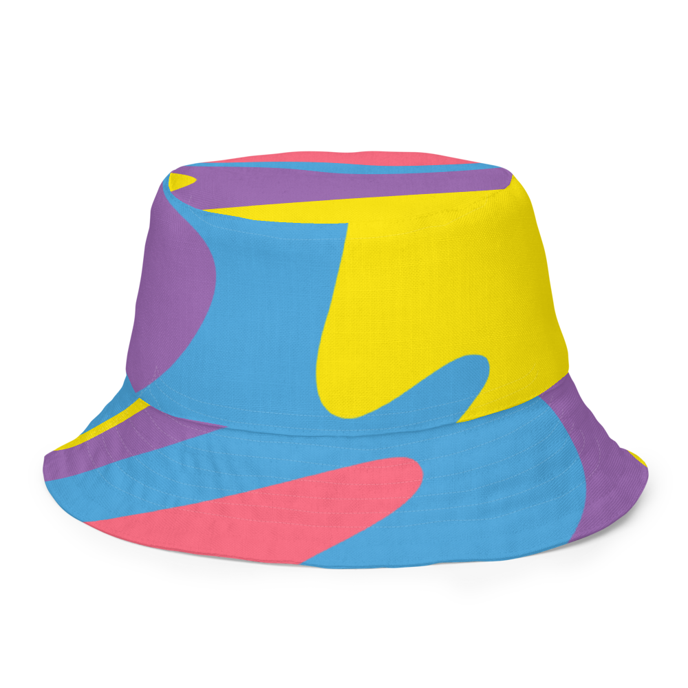 Color Swirl All-Over Print Reversible Bucket Hat