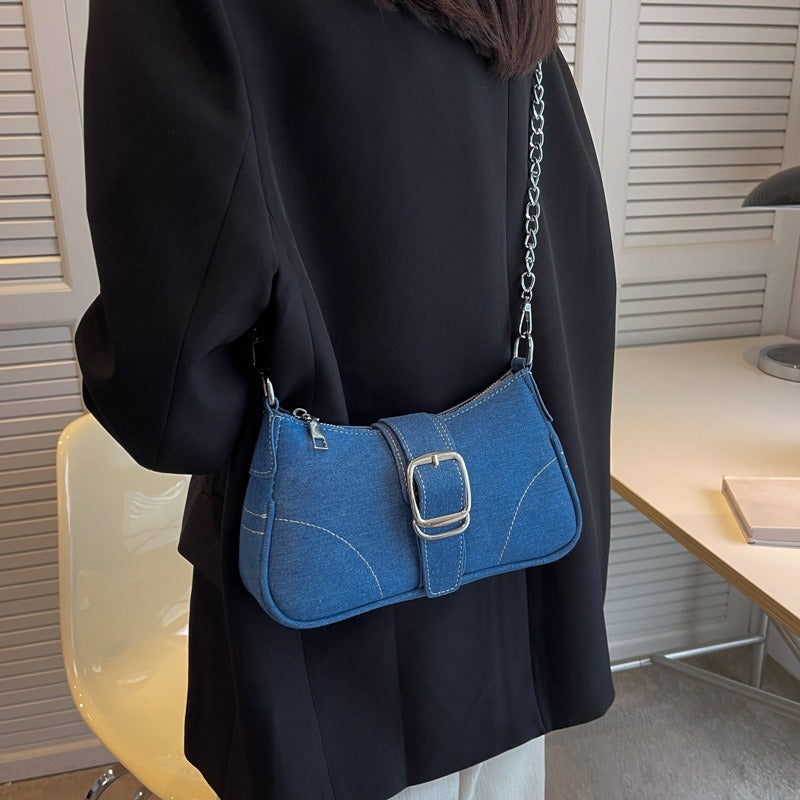 Women's High-End Canvas Chain Crossbody Bag