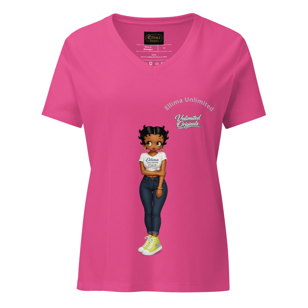 Women's Relaxed V-Neck T-Shirt | Bella Canvas 6405CVC