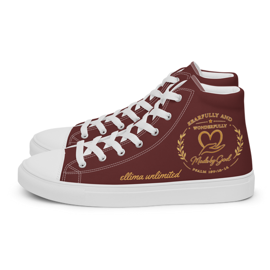 Psalm Wonderfully Made Women's High Top Canvas Shoes