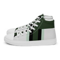 Men's Green Stripe High Top Canvas Shoes