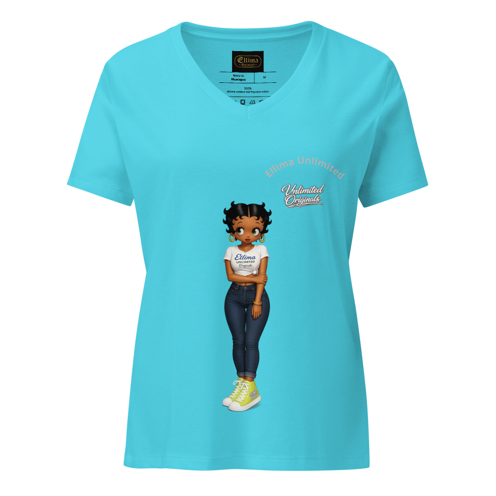 Women's Relaxed V-Neck T-Shirt | Bella Canvas 6405CVC