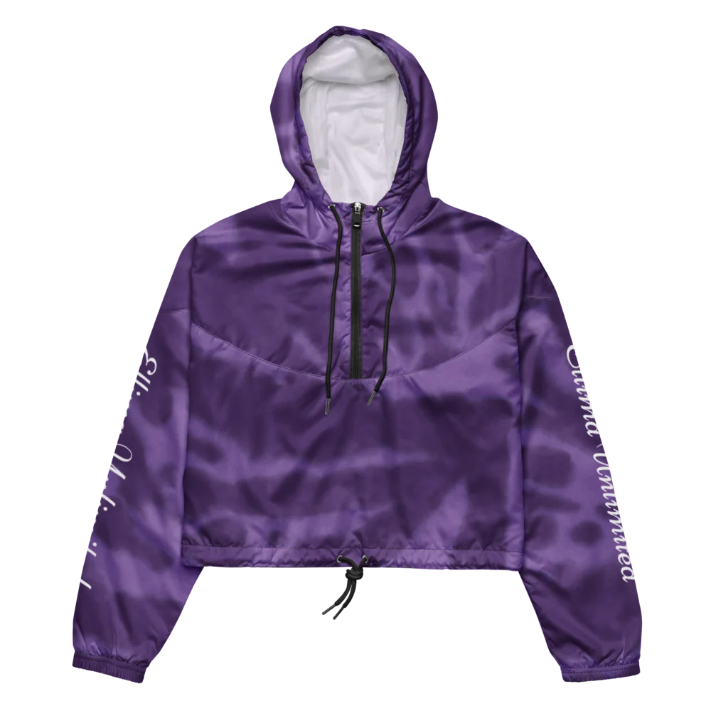 All-Over Print Women's Cropped Windbreaker