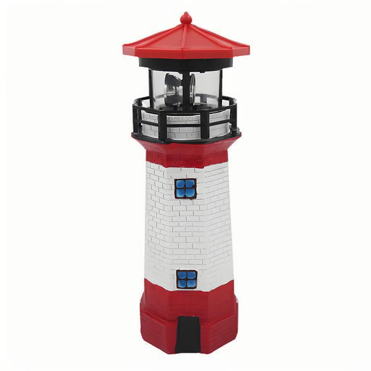 Solar Lighthouse 360 Degree Rotating Light, Waterproof LED Solar Lights, Courtyard Fence, Garden, Statue Lights, Lawn Decoration