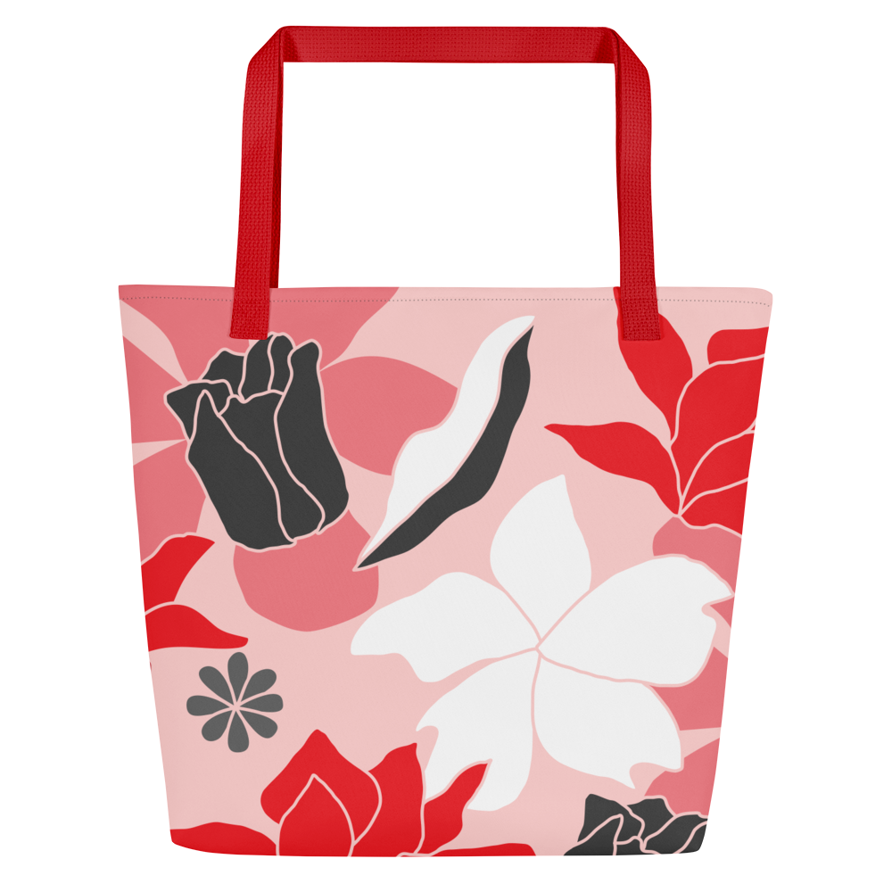 All-Over Print Large Tote Bag w/ Pocket