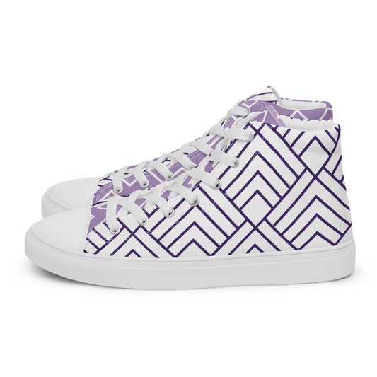 Lavender Women's High Top Canvas Shoes