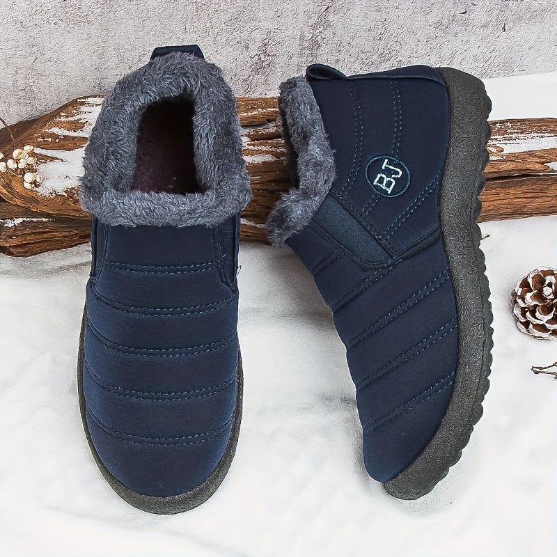 [High Quality Winter Boots] High Quality Women's Winter Boots - Slip-On Ankle Snow Boots with Fleece