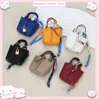 Mini Bag Pendant Car Interior Rearview Mirror Decoration High-End Leather Headphone Bag Coin Purse Multifunctional Keychain