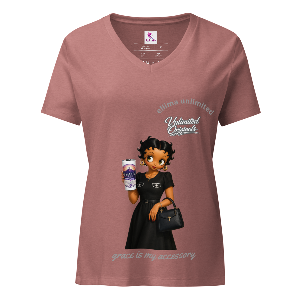 Women's Relaxed V-Neck T-Shirt | Bella Canvas 6405CVC