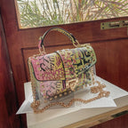 Fashion Shoulder Bag for Ladies High Quality Women Studded Graffiti Crossbody Bags Female Luxury Designer Summer Handbags