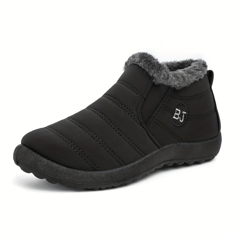 [High Quality Winter Boots] High Quality Women's Winter Boots - Slip-On Ankle Snow Boots with Fleece