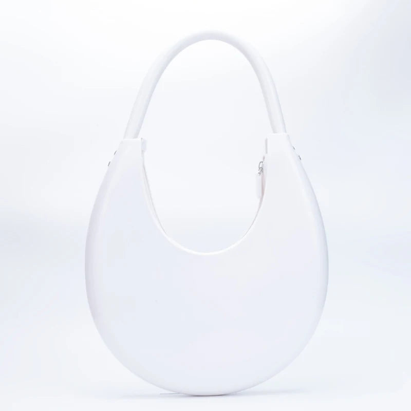 Fashion Silica Gel Jelly Crescent Bags For Women Luxury Designer Handbags Purses 2024 New In Top Handle Small Underarm Shoulder