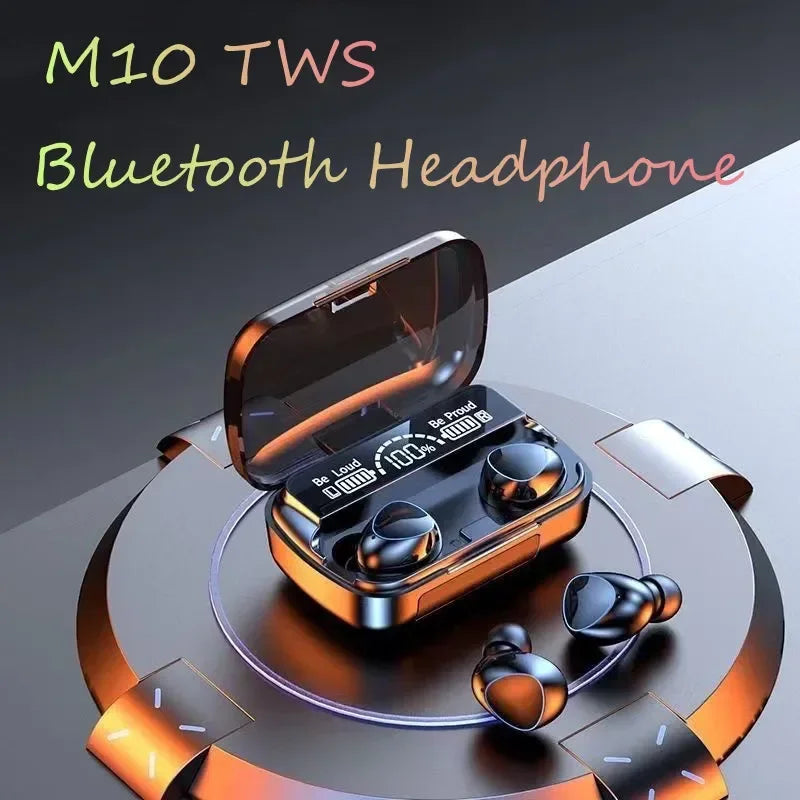 NEW M10 TWS Wireless Headphones Earphones 2500mAh Charging Box Bluetooth-compatible Stereo Waterproof Headsets With Microphone