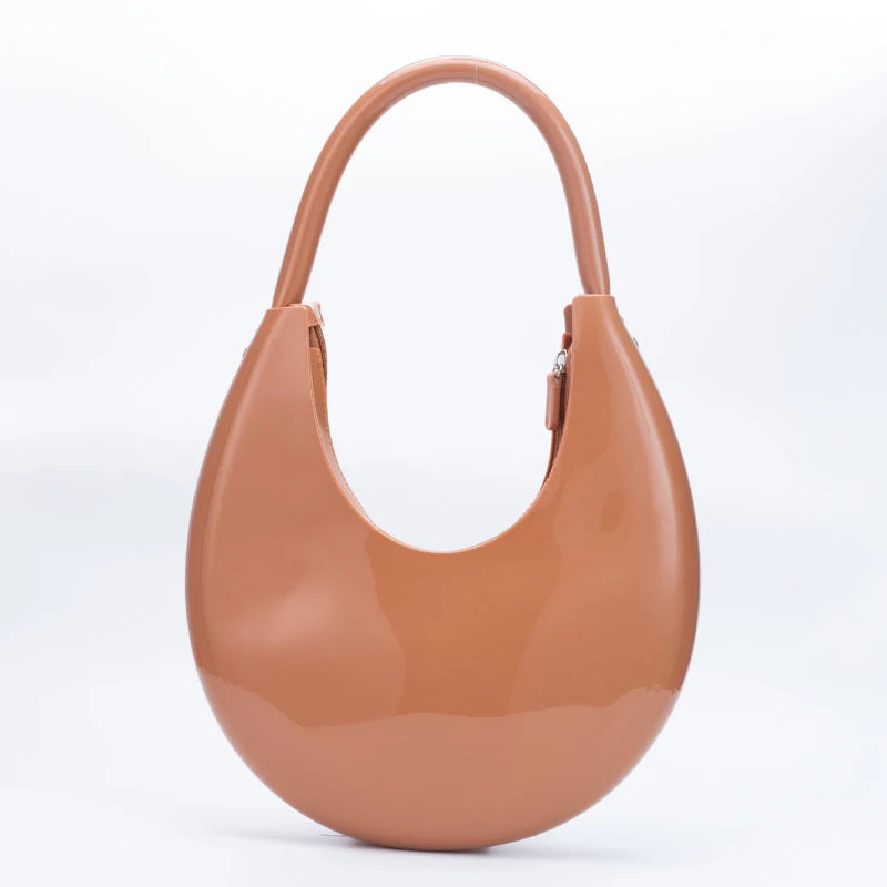 Fashion Silica Gel Jelly Crescent Bags For Women Luxury Designer Handbags Purses 2024 New In Top Handle Small Underarm Shoulder