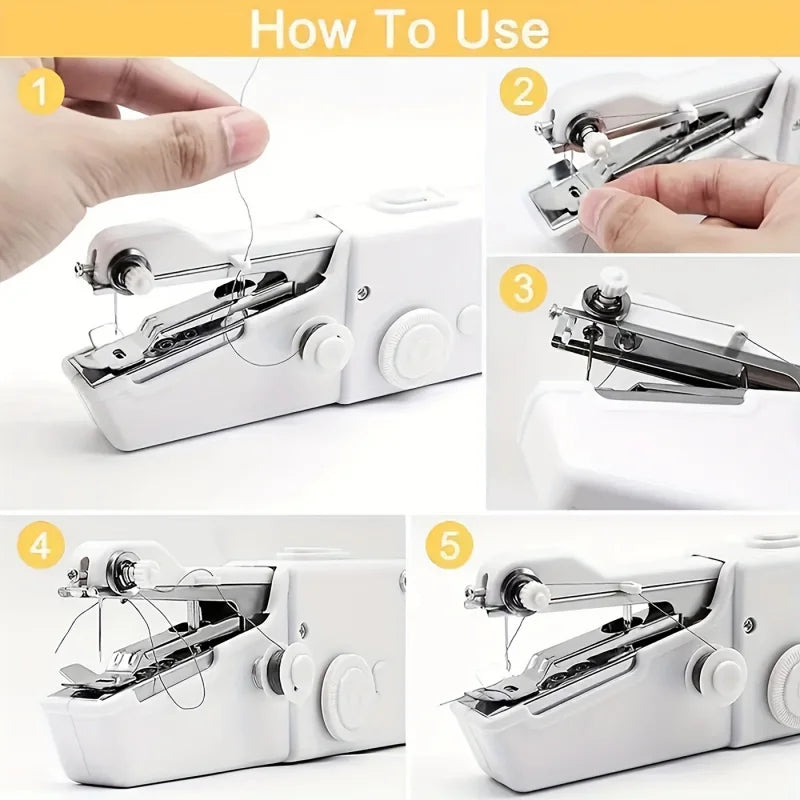 1 small handheld sewing machine - a simple and fast on-site maintenance sewing tool, portable - battery powered