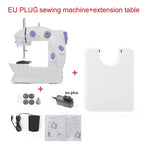 Household Electric Sewing Machine Beginner Dual Speed Portable Flat Bed Light Travel Craftsman DIY Mini Portable Foot Pedal