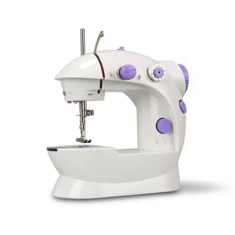 Household Sewing Machine Portable Electric Sewing Machines with Light and Speed Control for Beginner DIY Home Sewing Accessories