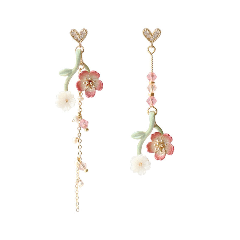 Cherry Blossom Clip-On Earrings with Sweet Design