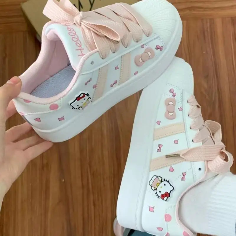 Sanrio Pink Sling Shoes Hello Kitty New Style Casual Shoes Fashion Girls Sports Shoes Student Versatile Breathable Sling Shoes