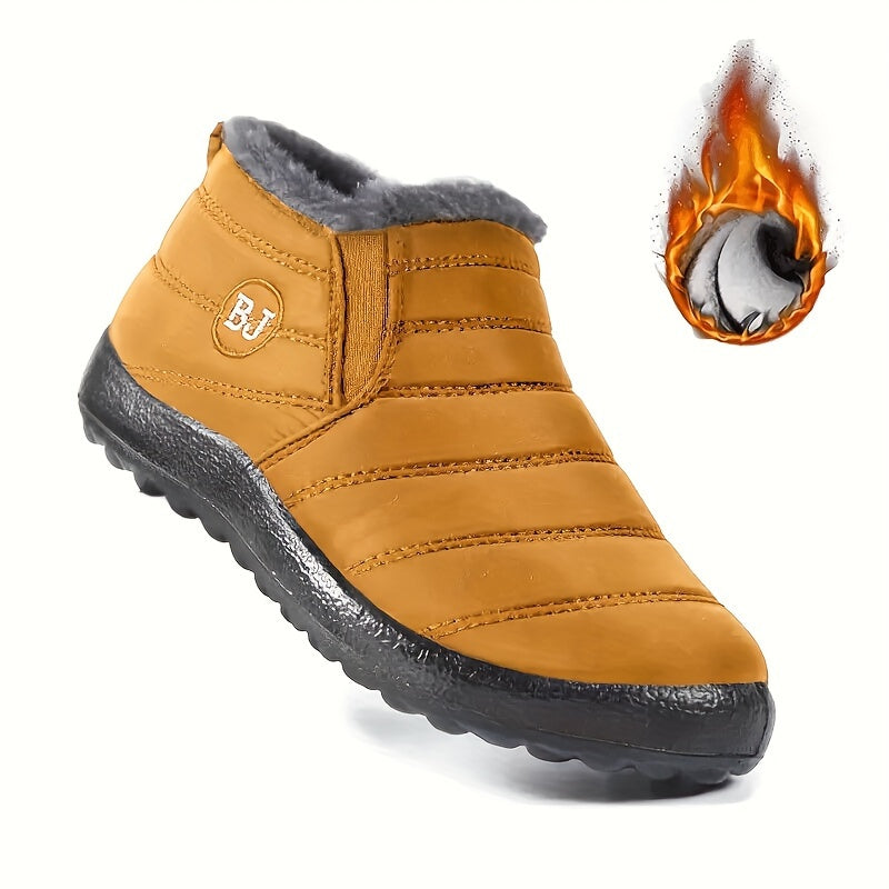 [High Quality Winter Boots] High Quality Women's Winter Boots - Slip-On Ankle Snow Boots with Fleece