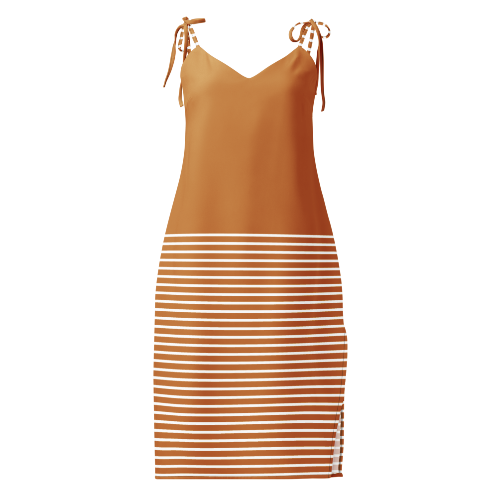 Cappuccino All-Over Print Slip Dress