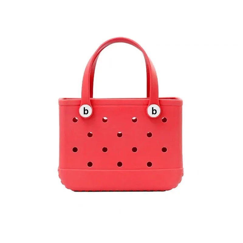 Mini Beach Bag EVA Rubber Waterproof Pool Fashion Outdoor Shoulder Storage Basket Travel Handbag Female Tote Jelly Bogg Bag