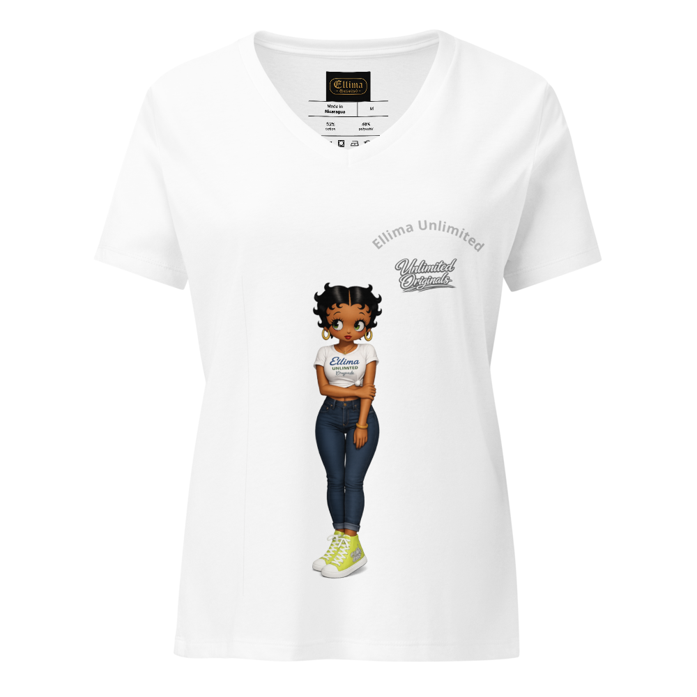 Women's Relaxed V-Neck T-Shirt | Bella Canvas 6405CVC