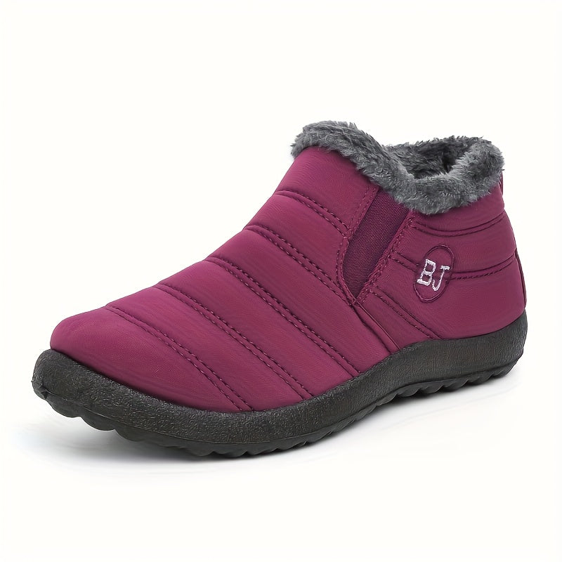 [High Quality Winter Boots] High Quality Women's Winter Boots - Slip-On Ankle Snow Boots with Fleece