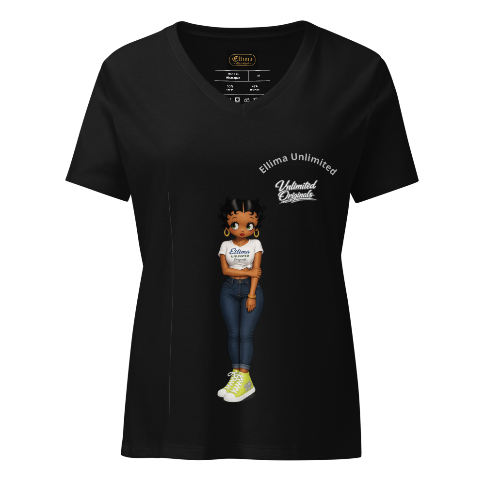 Women's Relaxed V-Neck T-Shirt | Bella Canvas 6405CVC