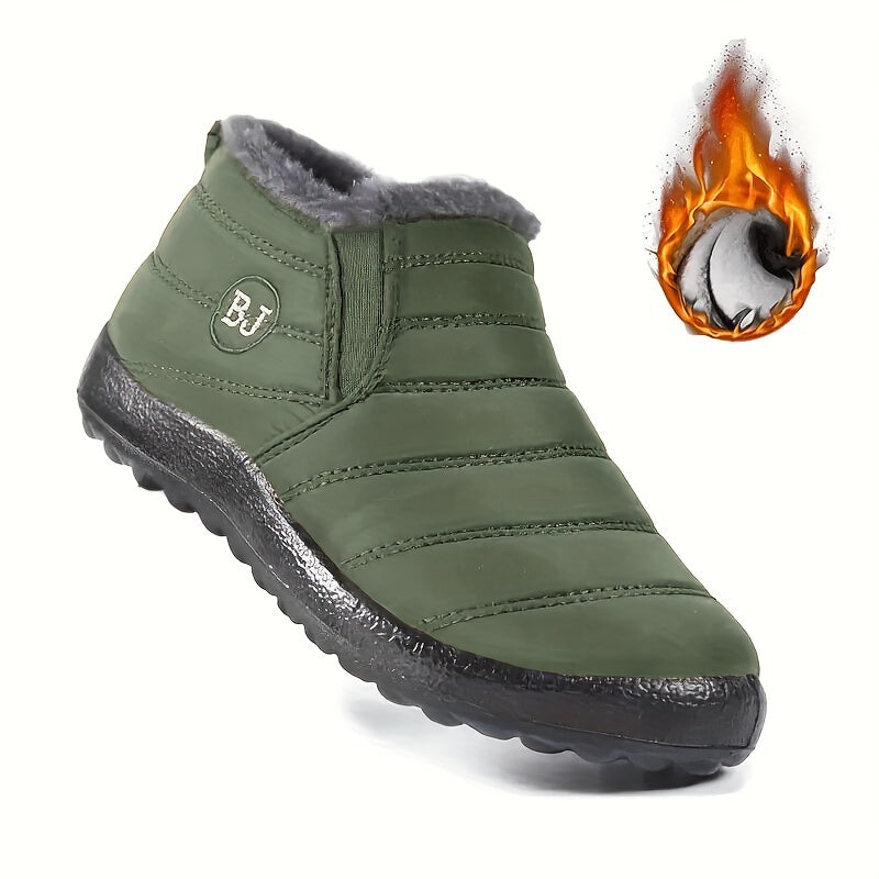 [High Quality Winter Boots] High Quality Women's Winter Boots - Slip-On Ankle Snow Boots with Fleece