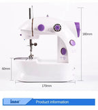 Ultra-Portable Dual-Speed Sewing Machine with LED Light & Foot Pedal | Easy-Use Home Stitching Kit for Beginners