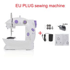 Household Electric Sewing Machine Beginner Dual Speed Portable Flat Bed Light Travel Craftsman DIY Mini Portable Foot Pedal