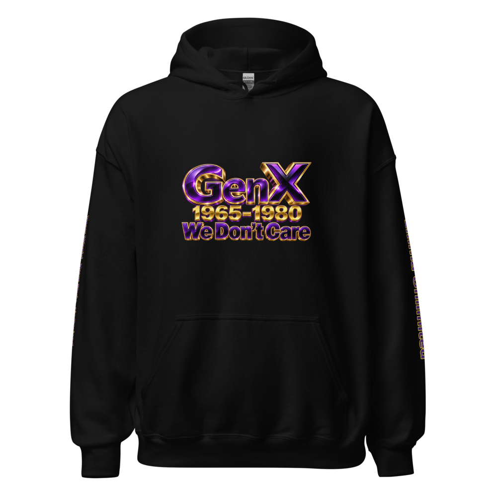 Ellima Unlimited GenX Purple Logo Unisex Heavy Blend Hoodie | Gildan 18500